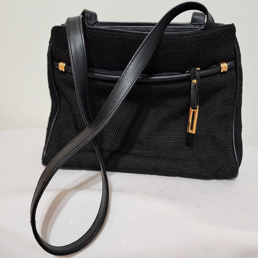 Like New, Vintage Black Fabric Shoulder Purse Bag